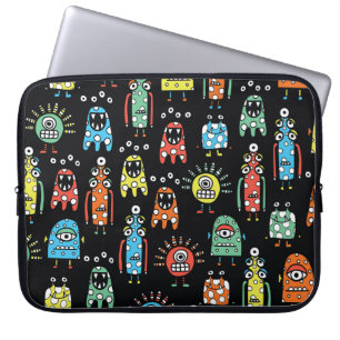 Housse Pour Ordinateur Portable Monstres Aliens : Mignonne Vintage sans couture