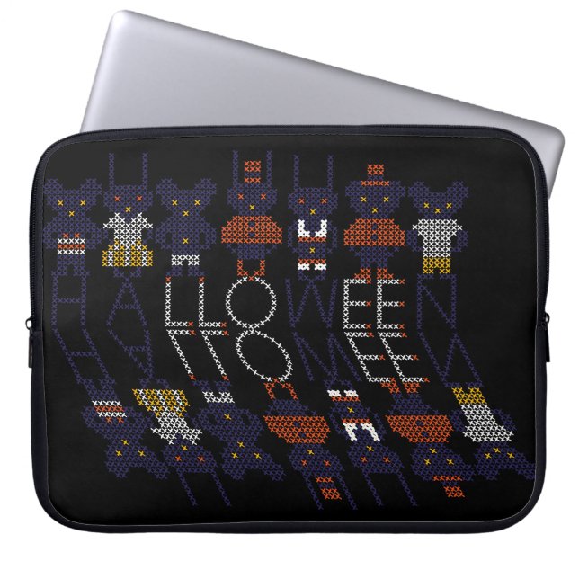 Housse Pour Ordinateur Portable Monstres d'Halloween éffrayant Stick Horreur (Devant)