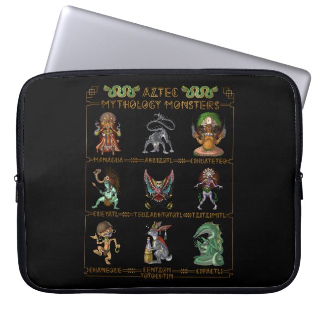 Housse Pour Ordinateur Portable Monstres mythologiques aztèques (Devant)