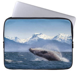 Housse Pour Ordinateur Portable Montagnes Baleines en route Glacier Bay, Alaska