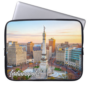 Housse Pour Ordinateur Portable Monument Circle, Indianapolis, Indiana, USA