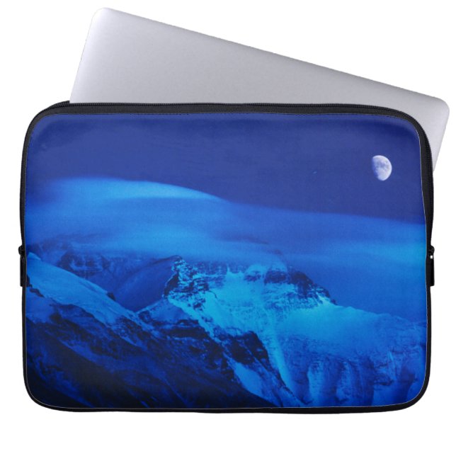 Housse Pour Ordinateur Portable Moon Over Mt. Everest Tibet (Devant)