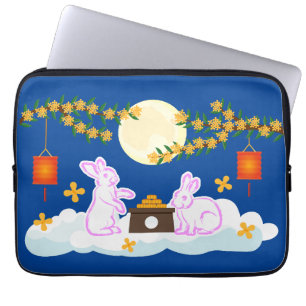 Housse Pour Ordinateur Portable Moon Rabbit Mooncake Osmanthus
