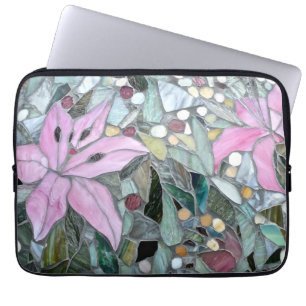 Housse Pour Ordinateur Portable Mosaïque de fleur, douilles d'ordinateur portable