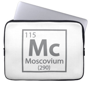 Housse Pour Ordinateur Portable Moscovium - Tableau périodique de la science russe