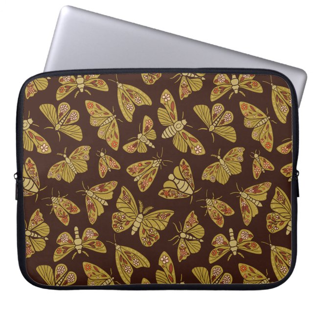 Housse Pour Ordinateur Portable Moths rétro des années 1970 (Devant)