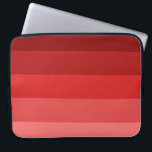 Housse Pour Ordinateur Portable Motif à bandes rouges<br><div class="desc">Un design simple et élégant avec une motif à rayures rouges.</div>