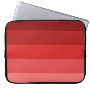 Housse Pour Ordinateur Portable Motif à bandes rouges