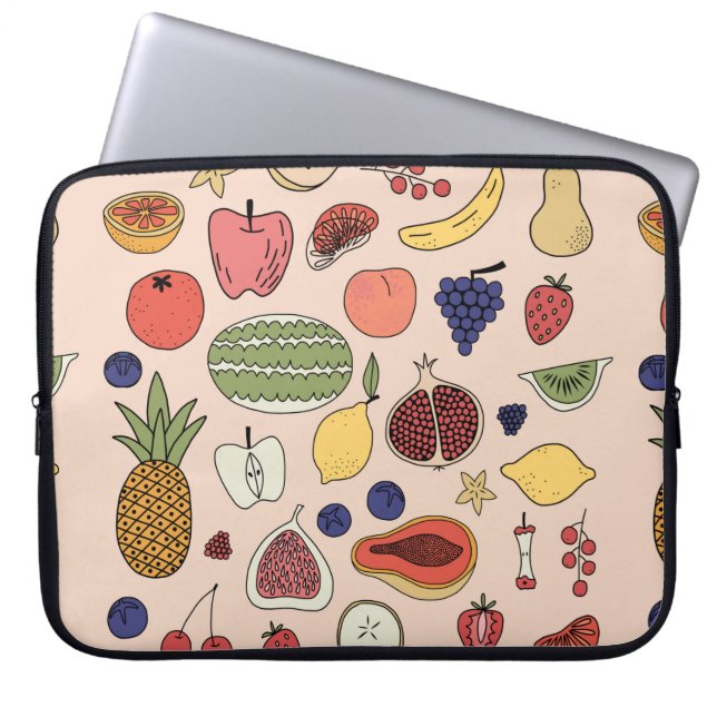Housse Pour Ordinateur Portable Motif à main de fruits (Devant)
