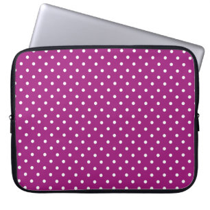 Housse Pour Ordinateur Portable Motif à pois violets