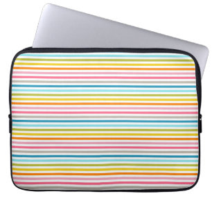 Housse Pour Ordinateur Portable Motif à rayures colorées