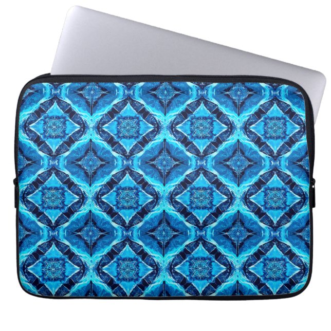 Housse Pour Ordinateur Portable Motif Abstrait Bleu (Devant)