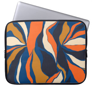 Housse Pour Ordinateur Portable Motif abstrait coloré à la main. col créatif