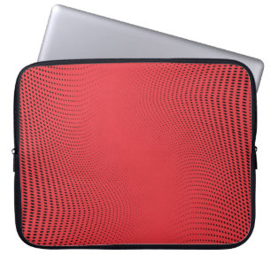 Housse Pour Ordinateur Portable motif Abstrait en demi-teinte monochrome rouge. Cu