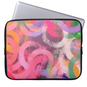 Housse Pour Ordinateur Portable Motif abstrait fait main. Art moderne