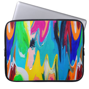 Housse Pour Ordinateur Portable Motif abstrait incolore, mur aquarelle