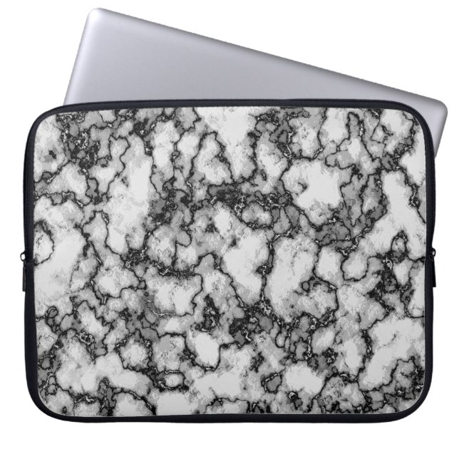 Housse Pour Ordinateur Portable Motif Abstrait noir et blanc (Devant)