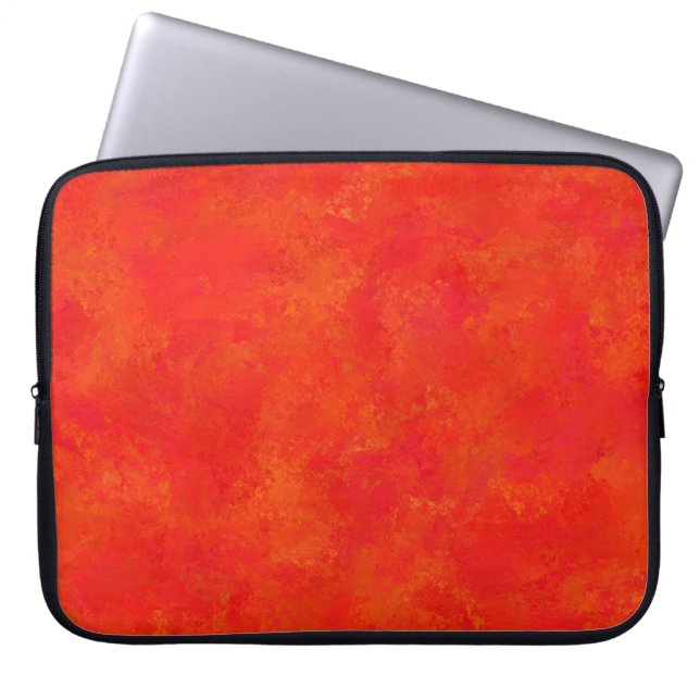 Housse Pour Ordinateur Portable Motif abstrait orange rouge (Devant)