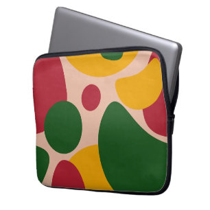 Housse Pour Ordinateur Portable Motif Abstrait Rétro aux Formes Audacieuses