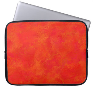 Housse Pour Ordinateur Portable Motif Abstrait rouge orange