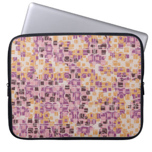 Housse Pour Ordinateur Portable motif Abstrait sans soudure. Carré arrondi et chao