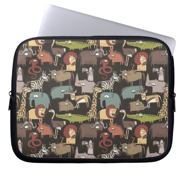 Housse Pour Ordinateur Portable Motif africain d'animaux (Devant)