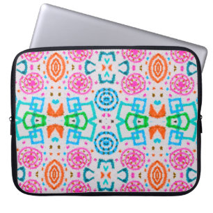 Housse Pour Ordinateur Portable Motif américain. Impression Ikat transparente. Mod