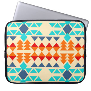 Housse Pour Ordinateur Portable Motif amérindien sans soudure rhombus et tr