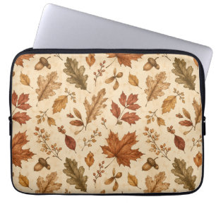 Housse Pour Ordinateur Portable Motif aquarelle de feuilles d'automne 
