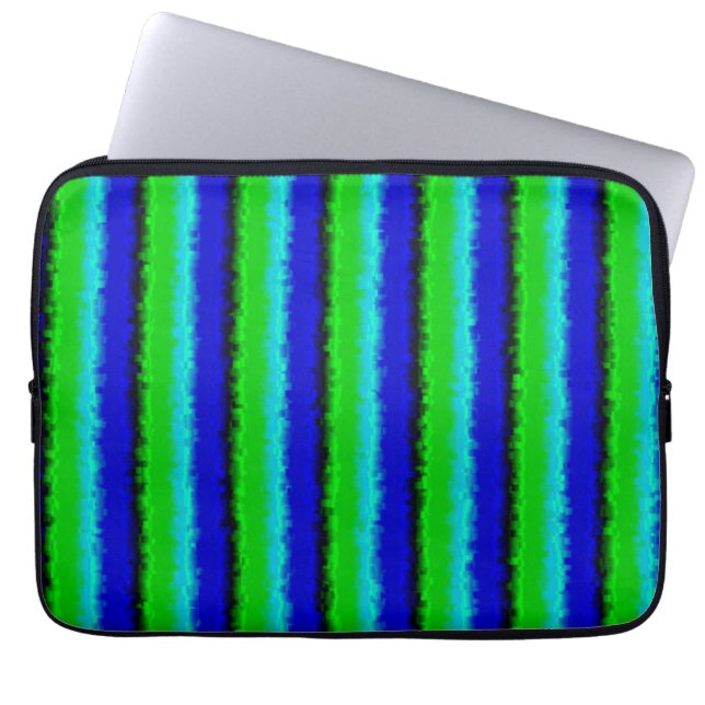 Housse Pour Ordinateur Portable Motif arc-en-ciel bleu vert abstrait 3D (Devant)