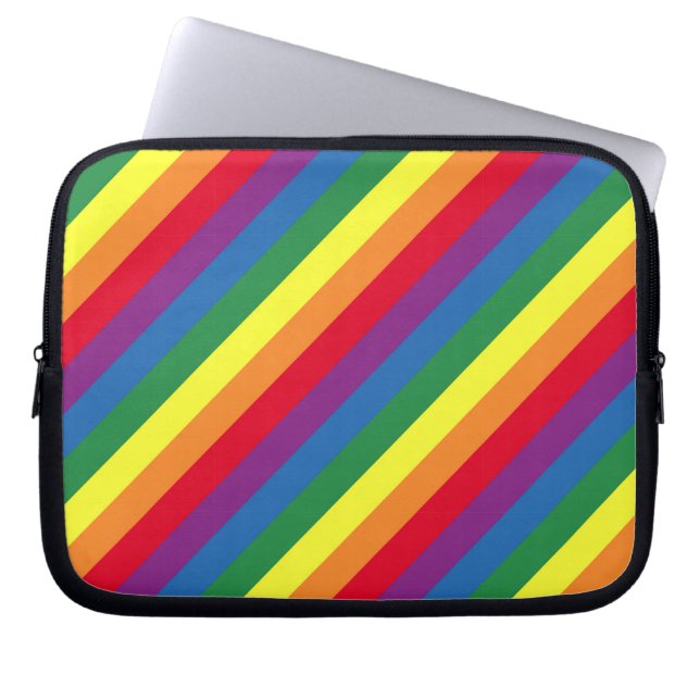 Housse Pour Ordinateur Portable Motif arc-en-ciel diagonal (Devant)