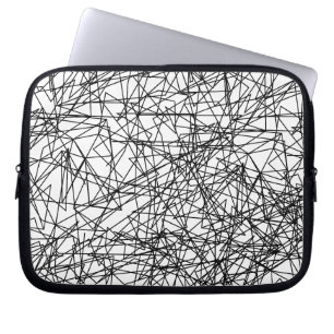 Housse Pour Ordinateur Portable motif artistique abstrait noir blanc