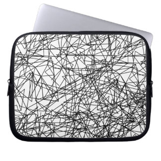 Housse Pour Ordinateur Portable motif artistique abstrait noir blanc