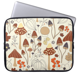 Housse Pour Ordinateur Portable Motif automatique sans soudure avec champignons, f