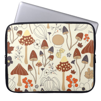 Housse Pour Ordinateur Portable Motif automatique sans soudure avec champignons, f