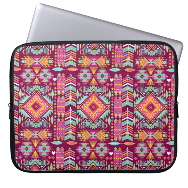 Housse Pour Ordinateur Portable Motif aztèque natif (Devant)