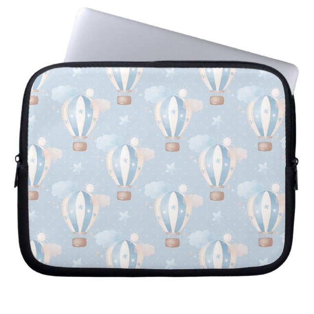 Housse Pour Ordinateur Portable Motif Ballons Bleus (Devant)