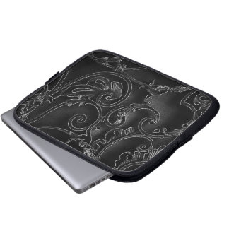 Housse Pour Ordinateur Portable Motif baroque gothique noir