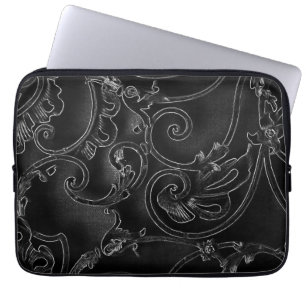 Housse Pour Ordinateur Portable Motif baroque gothique noir
