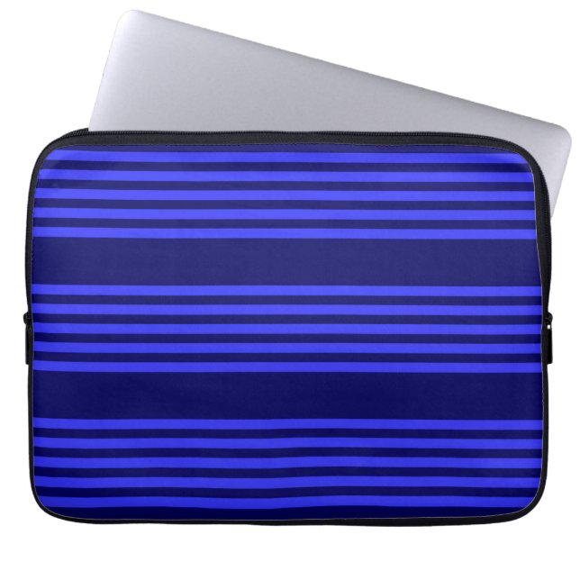 Housse Pour Ordinateur Portable Motif bleu cinq bandes (Devant)