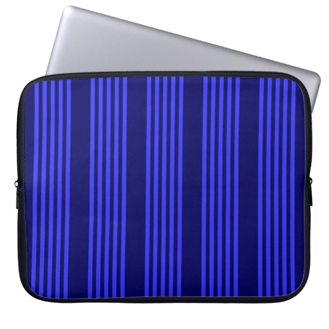 Housse Pour Ordinateur Portable Motif bleu cinq bandes (Devant)