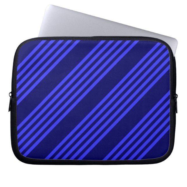 Housse Pour Ordinateur Portable Motif bleu cinq bandes (Devant)