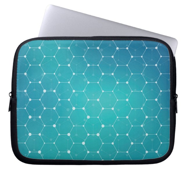 Housse Pour Ordinateur Portable Motif bleu d'ADN de Teal (Devant)