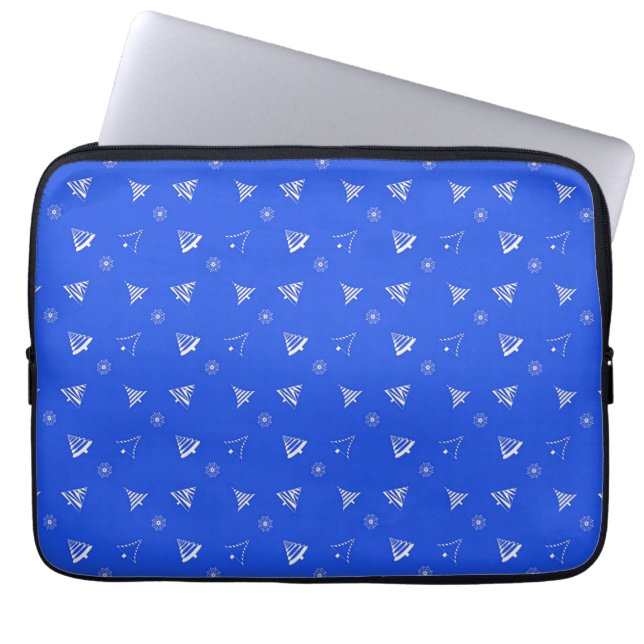 Housse Pour Ordinateur Portable motif bleu de vacances de Noël (Devant)