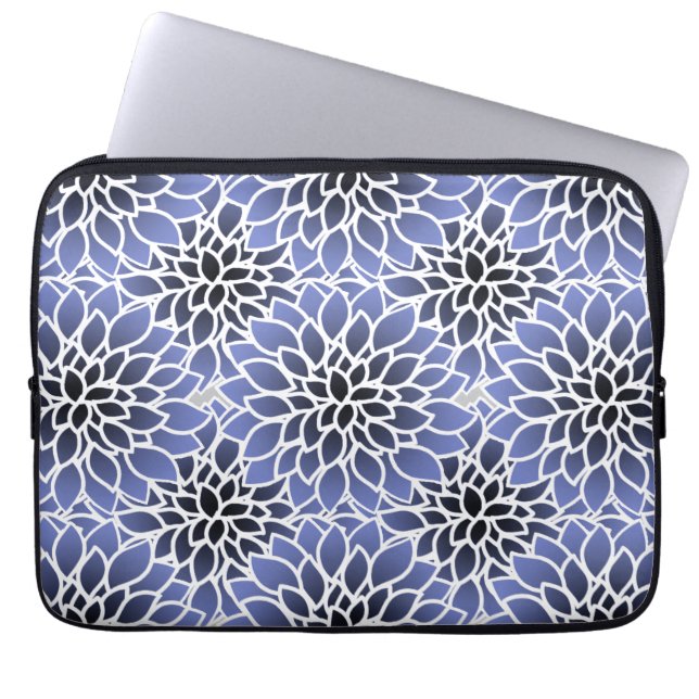 Housse Pour Ordinateur Portable Motif Blue Dahlia (Devant)