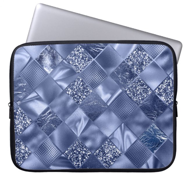 HOUSSE POUR ORDINATEUR PORTABLE MOTIF BLUE DIAMOND SHIMMER DIAMOND (Devant)