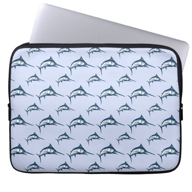 Housse Pour Ordinateur Portable Motif Blue Marlin (Devant)