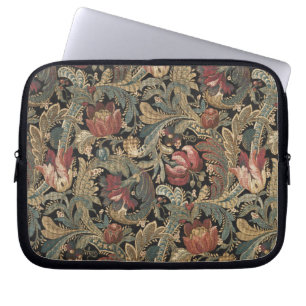 Housse Pour Ordinateur Portable Motif botanique floral botanique vintage sombre et