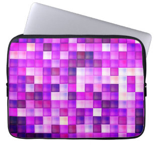 Housse Pour Ordinateur Portable Motif carré rose de pixels de jeu vidéo