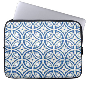 Housse Pour Ordinateur Portable Motif Carrelage Lotus Côtier - Le Lotus Blanc